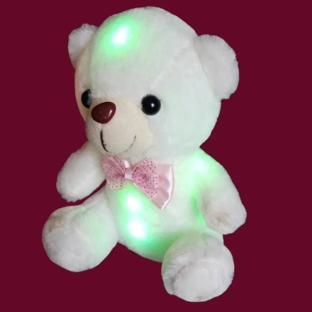 Plush teddy bear toy with amazing colorful changing led lights